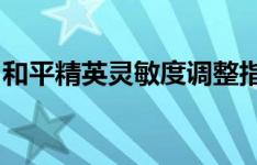 和平精英灵敏度调整指南：优化游戏操作体验