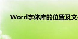 Word字体库的位置及文件夹内容解析