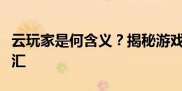 云玩家是何含义？揭秘游戏界中的这一新兴词汇