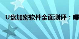 U盘加密软件全面测评：哪一款更胜一筹？