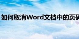 如何取消Word文档中的页码？详细步骤教程